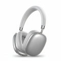Silver headphones with Remax logo on a white background