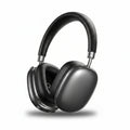 Black over-ear headphones with Remax logo on a white background